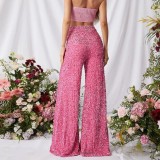Casual Loose Sequin Loose Wide Leg Jumpsuit GXRF-QC171