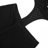See Through Hollow Out Deep V Neck Jumpsuit GDSF-J26JP067