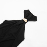 Solid Color Off Shoulder Slim Jumpsuit GDSF-J26JP074