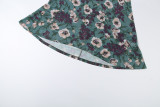 Print Long Sleeve Slim Fishtail Dress XEF-K6D03110A