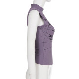 Print Sleeveless Knits Top GPKJ-MR48313