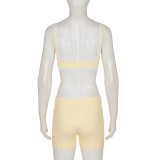 Casual Sport Patchwork Vest Two Piece Shorts Set GPKJ-MR48061
