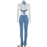 See Through Hollow Out Deep V Neck Jumpsuit GDSF-J26JP067