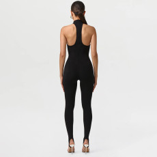 Solid Color Off Shoulder Slim Jumpsuit GDSF-J26JP074