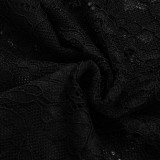 Solid See Through Lace Two Piece Pants Set GDSF-J26ST060