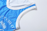 Letter Print Sleeveless Sport Two Piece Shorts Set XEF-K6S01045A