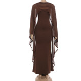 Pullover Shawl Top Sling Dress 2 Piece Set XEF-K25S91344A
