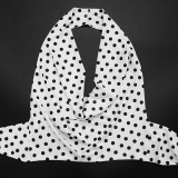 Deep V Neck Polka Dot Print Tops GDSF-J26TP092