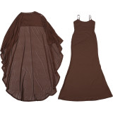 Pullover Shawl Top Sling Dress 2 Piece Set XEF-K25S91344A