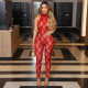 Lace See Through Backless Jumpsuit GDSF-D26JP058