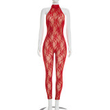 Lace See Through Backless Jumpsuit GDSF-D26JP058