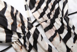 Tiger Print Sexy Backless Ruched Mini Dress DLSF-K6D02571A