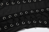 Sexy Hollow Out Solid Color Bandage Dress XEF-K6D03416A