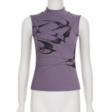 Print Sleeveless Knits Top GPKJ-MR48313