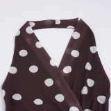 Polka Dots Print Sleeveless Backless Mini Dress GPKJ-MR47709