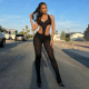 See Through Hollow Out Deep V Neck Jumpsuit GDSF-J26JP067