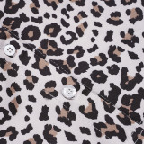 Leopard Print V Neck Tie Up Mini Dress GPKJ-MR47128
