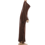 Pullover Shawl Top Sling Dress 2 Piece Set XEF-K25S91344A