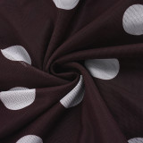 Polka Dots Print Sleeveless Backless Mini Dress GPKJ-MR47709