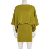 Backless Chain Solid Color Mini Dress GPKJ-MR42659
