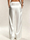 Solid-Color Satin Wide-leg Pants GSRX-816