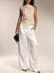 Solid-Color Satin Wide-leg Pants GSRX-816