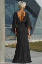Long Sleeve Solid Color Pleated Maxi Dress GQLK-KG6321