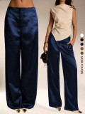 Solid-Color Satin Wide-leg Pants GSRX-816