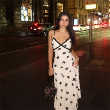 Sleeveless Patchwork Print Sling Maxi Dress GPBY-DR8277