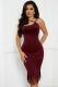 Halterneck Tassel Sleeveless Midi Dress GADE-2838