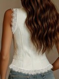 V Neck Sleeveless Tops GXBQ-772