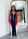 Sleeveless Contrast Color Drawstring Two Piece Pants Set TE-4720