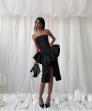 Sexy Wrap Chest Tops Two Piece Skirts Set GPBY-SU8326