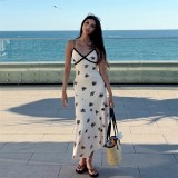 Sleeveless Patchwork Print Sling Maxi Dress GPBY-DR8277