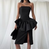 Sexy Wrap Chest Tops Two Piece Skirts Set GPBY-SU8326