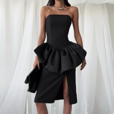 Sexy Wrap Chest Tops Two Piece Skirts Set GPBY-SU8326