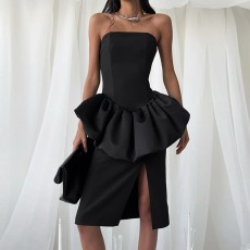 Sexy Wrap Chest Tops Two Piece Skirts Set GPBY-SU8326