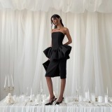 Sexy Wrap Chest Tops Two Piece Skirts Set GPBY-SU8326