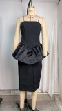 Sexy Wrap Chest Tops Two Piece Skirts Set GPBY-SU8326
