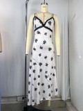 Sleeveless Patchwork Print Sling Maxi Dress GPBY-DR8277