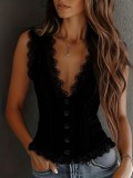V Neck Sleeveless Tops GXBQ-772