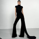 Solid Color Short Sleeve Knits Two Piece Pants Set SHD-9973