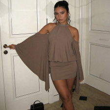 Off Shoulder Sequin Backless Mini Dress GZJQ-K25D84431
