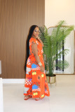 Print Sleeveless Top Loose Two Piece Pants Set FENF-5003