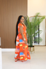 Print Sleeveless Top Loose Two Piece Pants Set FENF-5003