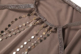 Off Shoulder Sequin Backless Mini Dress GZJQ-K25D84431