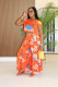 Print Sleeveless Top Loose Two Piece Pants Set FENF-5003