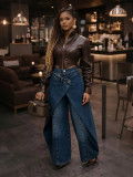 Irregular High Waist Wide Leg Pants SH-S391529