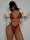Leopard Print Patchwork Bikinis 2 Piece Swimsuit CASF-6769