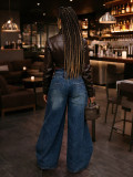 Irregular High Waist Wide Leg Pants SH-S391529